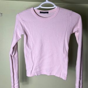 Brandy Melville Baby pink Long sleeve crop top one size 🌸